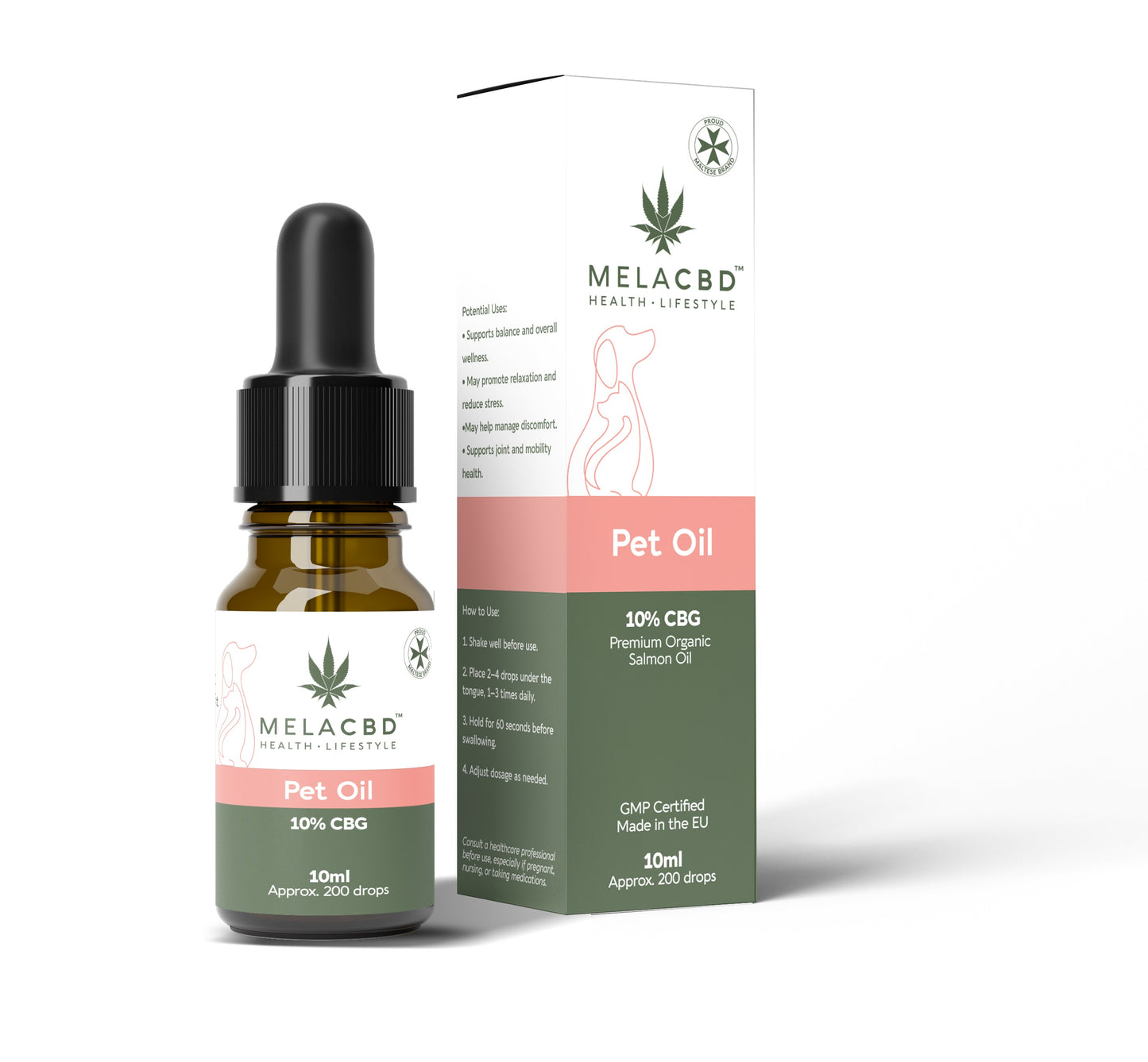 Pets CBG Oil 10%, 10ml Full Spectrum
