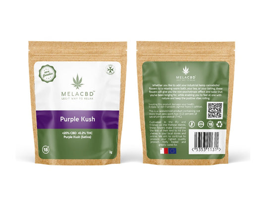 Mela Purple Kush Baggie, 3g